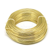 Round Aluminum Wire, Bendable Metal Craft Wire, Flexible Craft Wire, for Beading Jewelry Doll Craft Making, Light Gold, 12 Gauge, 2.0mm, 55m/500g(180.4 Feet/500g)(AW-S001-2.0mm-27)