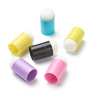 Plastic Finger Sponges, Craft Sponge Daubers, for Painting, Ink, Card Making, Column, Mixed Color, 32x18mm(AJEW-I058-01)