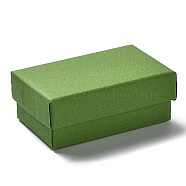Cardboard Jewelry Set Boxes, with Sponge Inside, Rectangle, Lime Green, 8.1x5.05x3.2cm(CBOX-C016-03D-01)