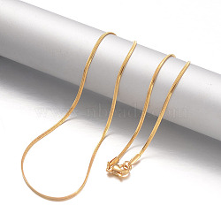 304 Stainless Steel Snake Chain Necklaces, with Lobster Claw Clasps, Golden, 2.2mm, 17.7 inch(45cm)(NJEW-F195-02A-G)