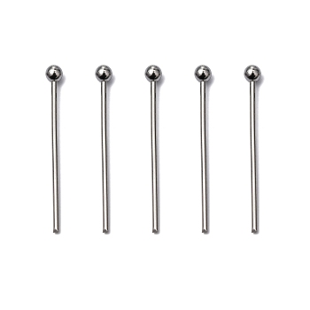 304 Stainless Steel Ball Head Pins, Stainless Steel Color, 20x0.7mm, 21 Gauge, Head: 1.8mm
