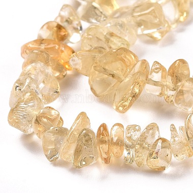 Natural Citrine Chip Beads Strands(G-E271-100)-3