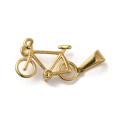 Golden Bicycle 304 Stainless Steel Pendants