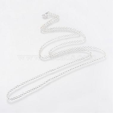 Iron Rolo Chains Necklace Making(MAK-R015-60cm-S)-2