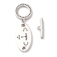 Brass Micro Pave Clear Cubic Zirconia Toggle Clasps(KK-M243-11P)-3