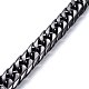 304 Stainless Steel Curb Chains Bracelets(BJEW-E346-06B)-2