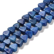 Natural Dolomite Beads Strands, Dyed, Triangle, Blue, 5.5~6x6~6.5x3mm, Hole: 1mm, about 72pcs/strand, 16.14 inch(41cm)(G-F765-H06-01)