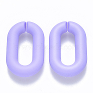 Opaque Spray Painted Acrylic Linking Rings, Quick Link Connectors, for Cable Chains Making, Oval, Lilac, 31x19.5x5.5mm, Inner Diameter: 19.5x7.5mm(OACR-S036-006A-I06)