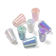 UV Plating Acrylic Beads, Opaque, Column, Mixed Color, 26.5x16.5~17mm, Hole: 2mm(MACR-M031-07)