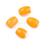 Handmade Lampwork Beads Strands, Oval, Orange, 10.5~11.5x7.5~8mm, Hole: 1.2~2mm, about 34~37pcs/strand, 15.75 inch~15.94 inch(40~40.5cm)(LAMP-N023-004-11)