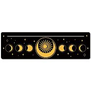 Carved Wooden Tarot Card Stand Holder, Tarot Card Altar Stand, Witch Divination Tools, Rectangle, Moon Phase Pattern, 25.4x7.62x0.5cm(DIY-WH0356-002)