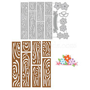 Carbon Steel Cutting Dies Stencils, for DIY Scrapbooking, Photo Album, Decorative Embossing Paper Card, Stainless Steel Color, Wood Grain Pattern, 162x124x0.8mm(DIY-WH0309-1097)