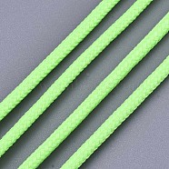 Luminous Polyester Braided Cords, Lime, 3mm, about 100yard/bundle(91.44m/bundle)(OCOR-T015-01J)