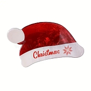 Christmas Hat Acrylic Claw Hair Clips, Hair Accessories for Women & Girls, FireBrick, 88x45mm(PW-WG825D3-01)