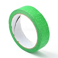 Colorful Masking Tape, Adhesive Tape Textured Paper, for Painting, Packaging and Windows Protection, Green, 9.85x1.15cm, about 20m/roll(AJEW-SZC0003-02L)