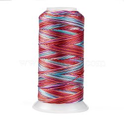 Segment Dyed Round Polyester Sewing Thread, for Hand & Machine Sewing, Tassel Embroidery, Crimson, 12-Ply, 0.8mm, about 300m/roll(OCOR-Z001-B-15)