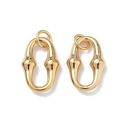 304 Stainless Steel Pendants, Oval Charm, Vacuum Plating, Long-Lasting Plated, Golden, 18.5x12x4mm, Jump Ring: 6x1mm, Inner Diameter: 3mm(X-STAS-C170-01G)