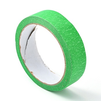 Colorful Masking Tape, Adhesive Tape Textured Paper, for Painting, Packaging and Windows Protection, Green, 9.85x1.15cm, about 20m/roll