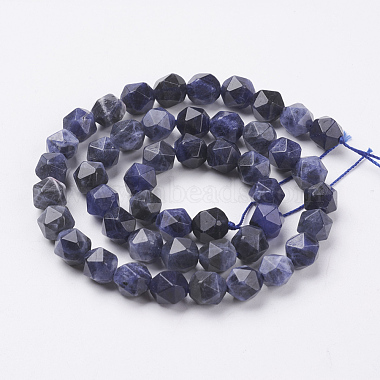 Natural Sodalite Beads Strands(G-J376-65A-8mm)-2