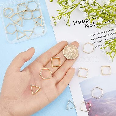 SUPERFINDINGS 24Pcs 3 Style Brass Linking Ring(KK-FH0005-06)-3