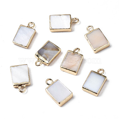Golden Rectangle Freshwater Shell Charms