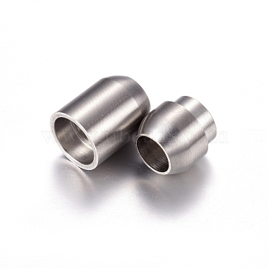 304 Stainless Steel Magnetic Clasps with Glue-in Ends(STAS-O114-001P)-3
