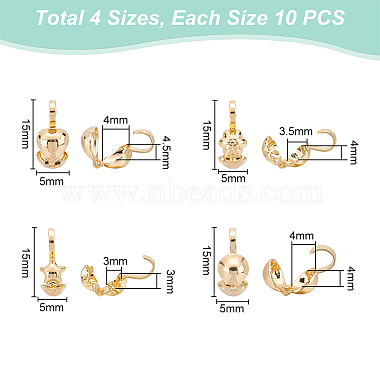 40Pcs 4 Style Brass Bead Tips(KK-UN0001-58)-4