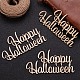 Слово счастливого хэллоуина пустые деревянные вырезы украшения(WOOD-L010-01)-6