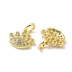 Real 18K Gold Plated Brass Micro Pave Cubic Zirconia Pendants(KK-L209-039G-05)-2
