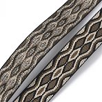 Polyester Elastic Bands, for DIY Accessories, Camel, Flat, Rhombus Pattern, 25mm(OCOR-WH0077-68A)