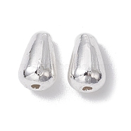 Alloy Beads, Long-Lasting Plated, Teardrop, Silver, 8.5x5.5mm, Hole: 1mm(FIND-B029-47S)