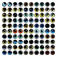 Craft Glass Doll Eyes, Stuffed Toy Eyes, Half Round, Mixed Color, 12mm, about 100pcs/bag(DOLL-PW0001-067-D09)