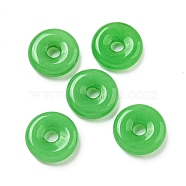 Natural Malaysia Jade Donut/Pi Disc Charms, 12~13x3~4mm, Hole: 3mm(G-G142-01N)