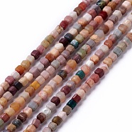 Natural Agate Beads Strands, Faceted, Cube, 2x2x2mm, Hole: 0.5mm, about 166~167pcs/strand, 15.35~15.55 inch(39~39.5cm)(G-G991-C02)