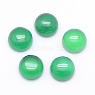 Natural Agate Cabochons, Flat Round, Dyed & Heated, 8x3~4mm(G-E492-H-11)