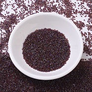 MIYUKI Delica Beads, Cylinder, Japanese Seed Beads, 11/0, (DB0061) Purple Lined Light Topaz Luster, 1.3x1.6mm, Hole: 0.8mm, about 2000pcs/10g(X-SEED-J020-DB0061)