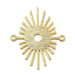 Brass Connector Charms, Sun Links, Long-Lasting Plated, Cadmium Free & Lead Free, Real 24K Gold Plated, 24x20.5x0.5mm, Hole: 1.2mm(KK-H435-14G)