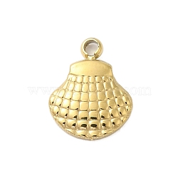 304 Stainless Steel Charms, Shell Shape Charm, Golden, 9x7x1.5mm, Hole: 1.2mm(STAS-U023-16G)