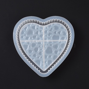 Heart-shaped Tray Food Grade Silicone Molds(DIY-D074-01)-4