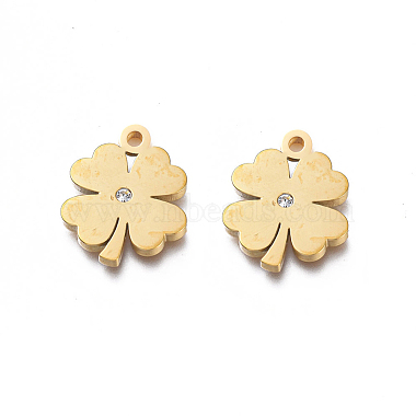 Golden Clover 304 Stainless Steel Charms