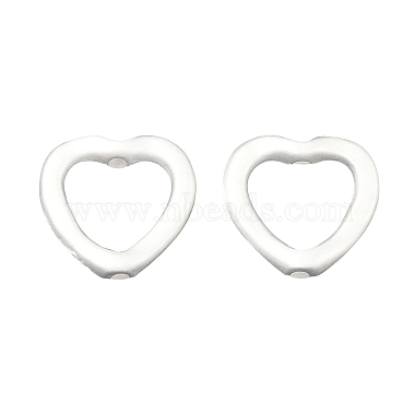 Matte Silver Color Heart Alloy Beads