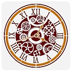 PET Hollow Out Drawing Painting Stencils, for DIY Scrapbook, Photo Album, Clock, 30x30cm(DIY-WH0391-0755)