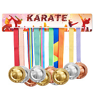 Acrylic Medal Holder, Medals Display Hanger Rack, Medal Holder Frame, Rectangle, Karate Pattern, 70x390x5mm(AJEW-WH0346-002)