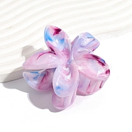 5-Petals Flower Shapes Plastic Claw Hair Clips, Hair Accessories for Women Girl, Thistle, 75x80x40mm(PW-WG70882-02)