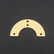 201 Stainless Steel Chandelier Components Links, Symmetrical Arc Shape, Laser Cut, Golden, 12.5x25x1mm, Hole: 1.4mm(STAS-N090-LA162)