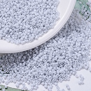 MIYUKI Delica Beads, Cylinder, Japanese Seed Beads, 11/0, (DB0357) Matte Opaque Pale Blue Gray, 1.3x1.6mm, Hole: 0.8mm, about 2000pcs/10g(X-SEED-J020-DB0357)