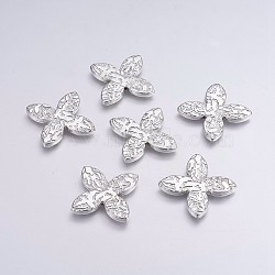 CCB Plastic Beads, Flower, Antique Silver, 29.5x29.5x4mm, Hole: 2mm(CCB-G006-070AS)