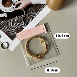 Rectangle Plastic Anti-oxidation Jewelry Zip Lock Bags, Top Seal Bags for Rings Earrings Bracelets Storage, Clear, 10.5x8.8cm, Unilateral Thickness: 7.8 Mil(0.2mm)(PW-WG11960-03)