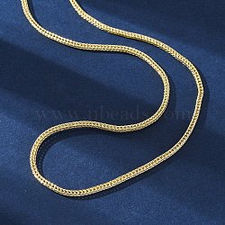 Brass Wheat Chains Necklace for Women, Cadmium Free & Lead Free, Real 18K Gold Plated, 17.68 inch(44.9cm)(NJEW-P265-26G)