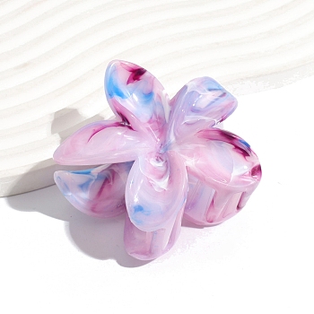 5-Petals Flower Shapes Plastic Claw Hair Clips, Hair Accessories for Women Girl, Thistle, 75x80x40mm